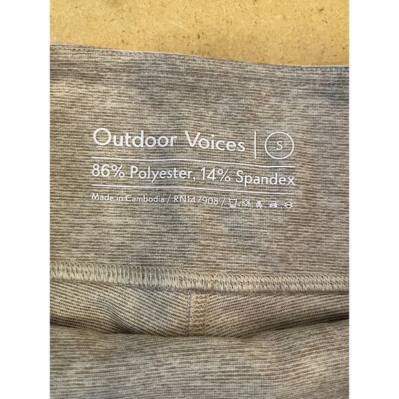 Outdoor Voices Women's Size Small Beige Activewear Stretch Leggings - Picture 2 of 8